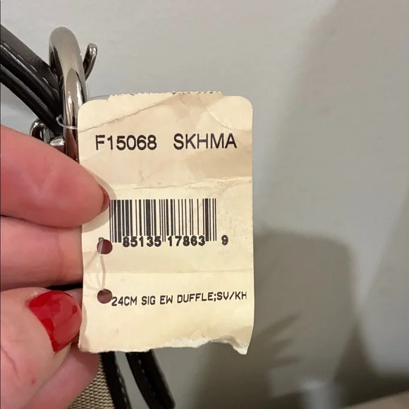 New Coach Beige and Dark Brown Signature Shoulder Bag - Picture 3 of 11